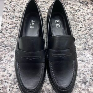 Anna Classic Black Leather Loafers for Men
